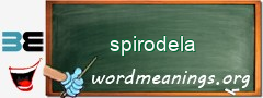 WordMeaning blackboard for spirodela